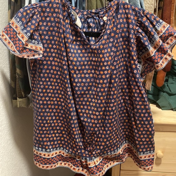 Trovata birds of paradise silk and cotton blouse top - Picture 2 of 4